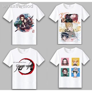 🔥ราคาโรงงาน!!! ชุดคอสเพลย์ Anime เสื้อดาบพิฆาตอสูรDemon SlayerGhost Slayer Anime Peripheral T-shirt เสื้อผ้าฤดูร้อนแขน