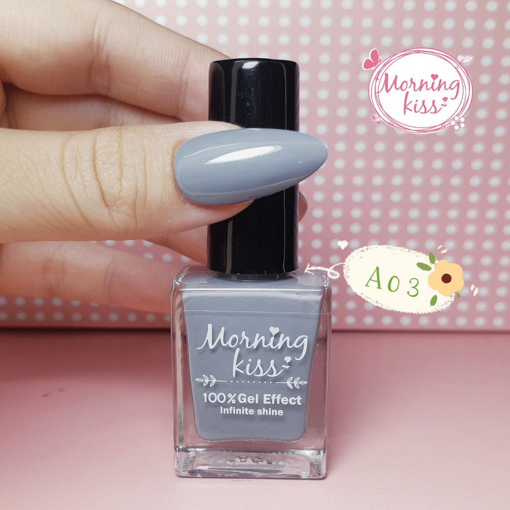 ❅สีเจลไม่อบ สีกึ่งเจล ยาทาเล็บ Morning Kiss สีทาเล็บเจล สีทาเล็บเจลไม่ต้องอบ สีทาเล็บกึ่งเจล ยาทาเล็