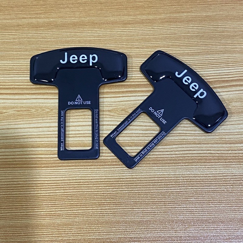 คำว่า Jeep หัวเสียบเข็มขัดนิรภัย รถ Jeep ที่เสียบเบลทหลอก ราคาต่อคู่ มี 2 ชิ้น