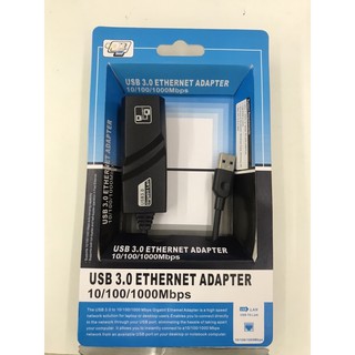 USB TO LAN USB 3.0 ความเร็ว10/100/1000Mbp ตัวแปลงสาย LAN เป็นสาย USB ใช้สำหรับคอมบางรุ่นที่ไม่มีช่องต่อสาย LAN