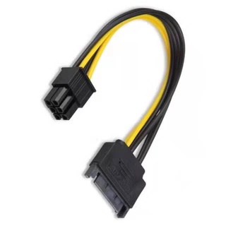 สายแปลง sata to 6pin อแดปเตอร์ 6 Pin PCI Express Male To Power Cable Adapter