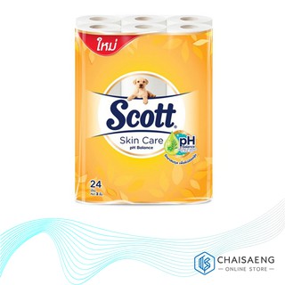 (แพ็ค 24 ม้วน) Scott Skin Care pH Balance สก๊อตต์ สกินแคร์ พีเอช บาลานซ์