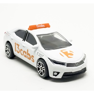 Majorette Toyota Corolla Altis - Australia Taxi 13 Cabs - White Color /Wheels D5S /scale 1/61 (3 inches) no Package