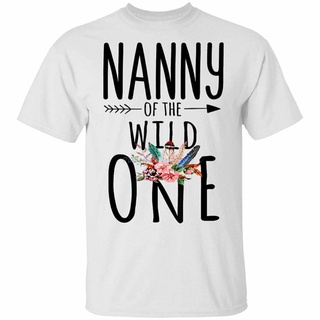 T-shirt  เสื้อยืด พิมพ์ลาย Nanny Of A Wild One Boho 1St สไตล์โบโฮ สําหรับปาร์ตี้วันเกิดS-5XL