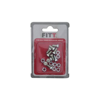 สกรูหัวหกเหลี่ยมน็อต 5X10MM 10ชุด | FITT | 8855952006981 สกรู, น๊อต อุปกรณ์ยึดติด ต่อเติมซ่อมแซมบ้าน สกรูหัวหกเหลี่ยมน็อ