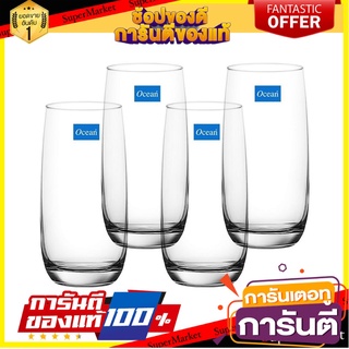 แก้วน้ำ 370ml OCEAN GLASS IVORY แพ็ค 4 ใบ แก้วน้ำ TUMBLER 370ML OCEAN GLASS IVORY PACK4