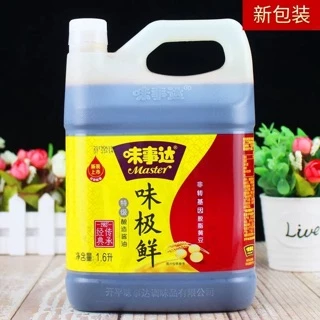E25 ซีอิ้วขาว ซอสถั่วเหลือง ( 味极鲜 酱油1.6L ）ขนาด 1.6ลิตร ซอสปรุงรส ซอสจิ้ม รสเค็ม ใช้แทนน้ำปลาหรือเกลือ