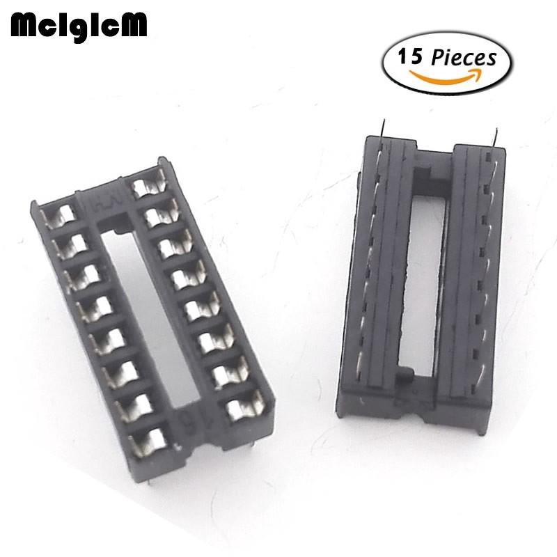 15pcs ชิปไอซี อะแดปเตอร์ 16 ขา - DIP IC Sockets 15 ชิ้น