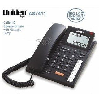 AS7411 (สีดำ) Uniden โทรศัพท์บ้าน, สำนักงาน