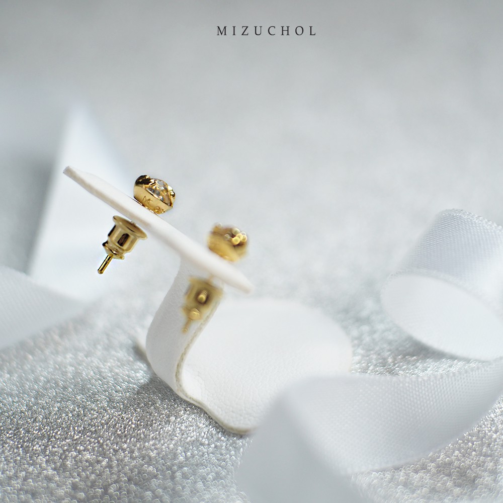 MIZUCHOL ต่างหูพลอยเสริมดวงวันพุธ Lucky me Earrings (Weds) - Blue Topaz - รูปที่ 4