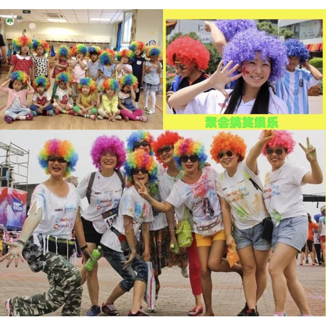 วิก ผมแฟนซี ทรงผมตลก ผมAFFO ผมแฟนซี ทรงผมหัวฟู วิกฟูแฟนซี สีสดใส ส่งในไทย พร้อมส่งค่ะ