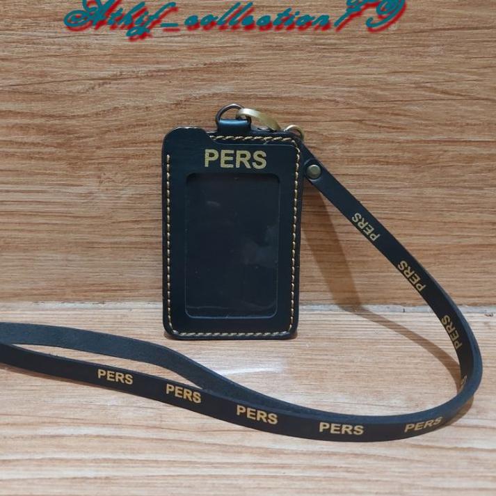 สุดฮิต.. Pers Leather Id Card Holder PERS Necklace Leather Id Card Holder