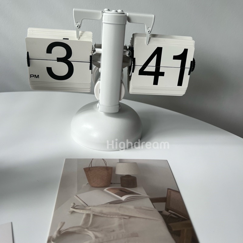 พร้อมส่ง❤️ นาฬิกาตั้งโต๊ะ มินิมอล ของแต่งบ้าน สีขาว clock ของขวัญ - รูปที่ 2