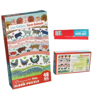 [จัดส่งฟรี] Floor Puzzle Pomegranate ภาพ Farm Animals โดย Jane Robbins จำนวน 48 ชิ้น