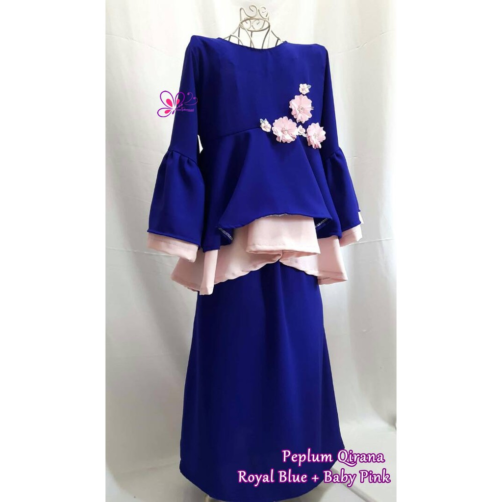 Kids Peplum Royal Blue