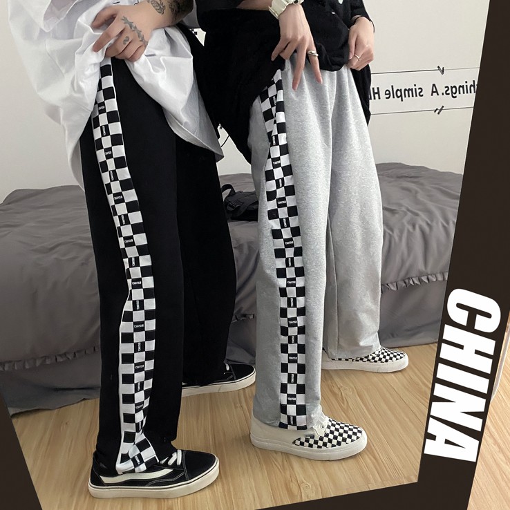 SHINee11 พร้อมส่ง​ กางเกงกีฬาขากว้างทรงหลวมสไตล์เกาหลีกางเกงแฟชั่นคู่ฮาราจูกุ