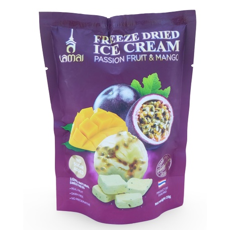 Freeze Dried Ice Cream Snack - Passion Fruit & Mango Flavor