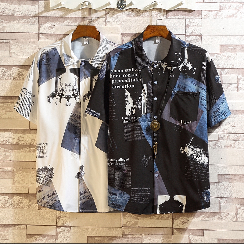 เทศกาลสงกรานต์ เสื้อเชิ้ตแขนสั้น พิมพ์ลายกราฟฟิก ทรงหลวม สไตล์ฮาวาย สำหรับผู้ชาย 2022