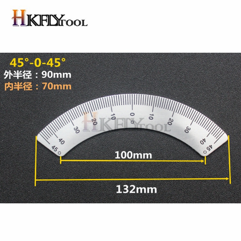 วัดไม้บรรทัดrotractors Milling Machine art Angle late Scale Ruler 45 ...