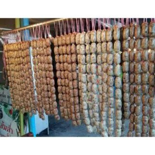 ไส้กรอกหมูทอดไม่แตก🐷 (หมูล้วน)12ลูก น้ำหนัก ประมาณ450-500กรัม