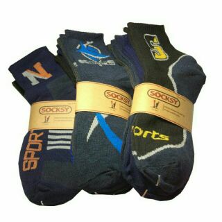 SALE ถุงเท้าข้อสั้นกลาง Socksy sport 12 คู่