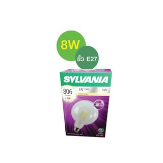 SYLVANIA หลอดไฟวินเทจ Filament ฟิลาเมนต์ ทรงเอดิสัน รุ่น ToLEDo FIRA G95 8W E27 แสงวอร์มไวท์