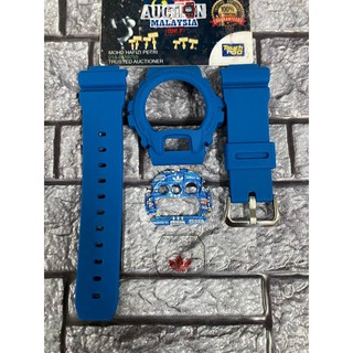 Set BNB DW6900 BIRU ADIDAS + BUCKLE JAPAN + FACEPLATE + BACKLIGHT