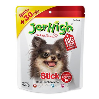 ✨ขายดี✨ เจอร์ไฮ สติ๊ก ขนมสุนัข รสไก่ 420 กรัม Jerhigh Dog Snack Stick Chicken Flavor 420 G.