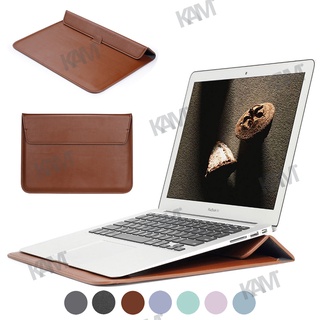 Kam ใหม่ เคสกระเป๋าหนัง PU พร้อมขาตั้ง สําหรับ Macbook Air 13 M2 Pro 13 16 12 11 15 M1 A2442 A2485