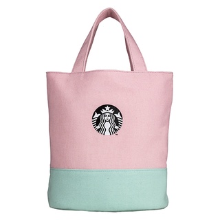 ✅ starbucks taiwan tote bag กระเป๋าสตาร์บัคส์ไต้หวัน กระเป๋าถือ กระเป๋าสีชมพูเขียว สินค้าไต้หวัน กระเป๋าผ้า กระเป๋าถุง