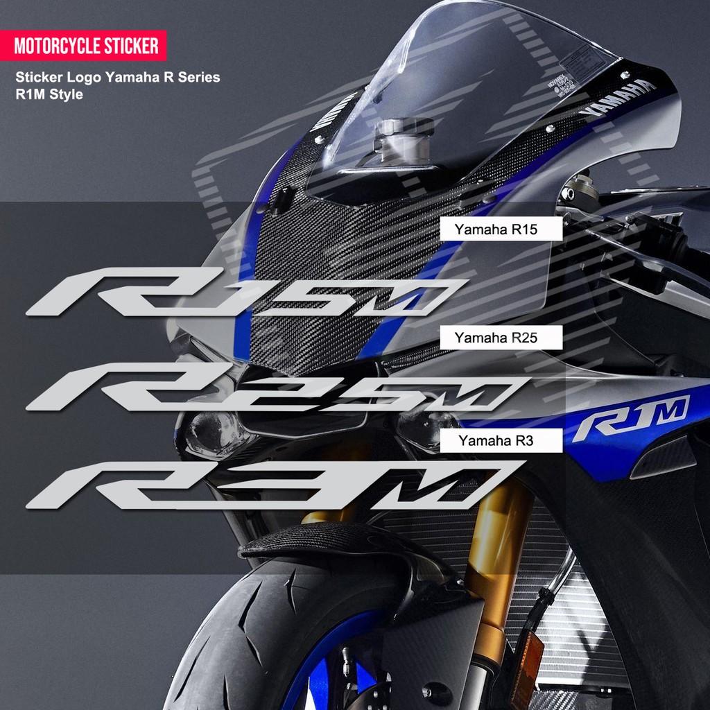 สติ๊กเกอร์โลโก้สไตล์ Yamaha R15 R25 R3 R1M