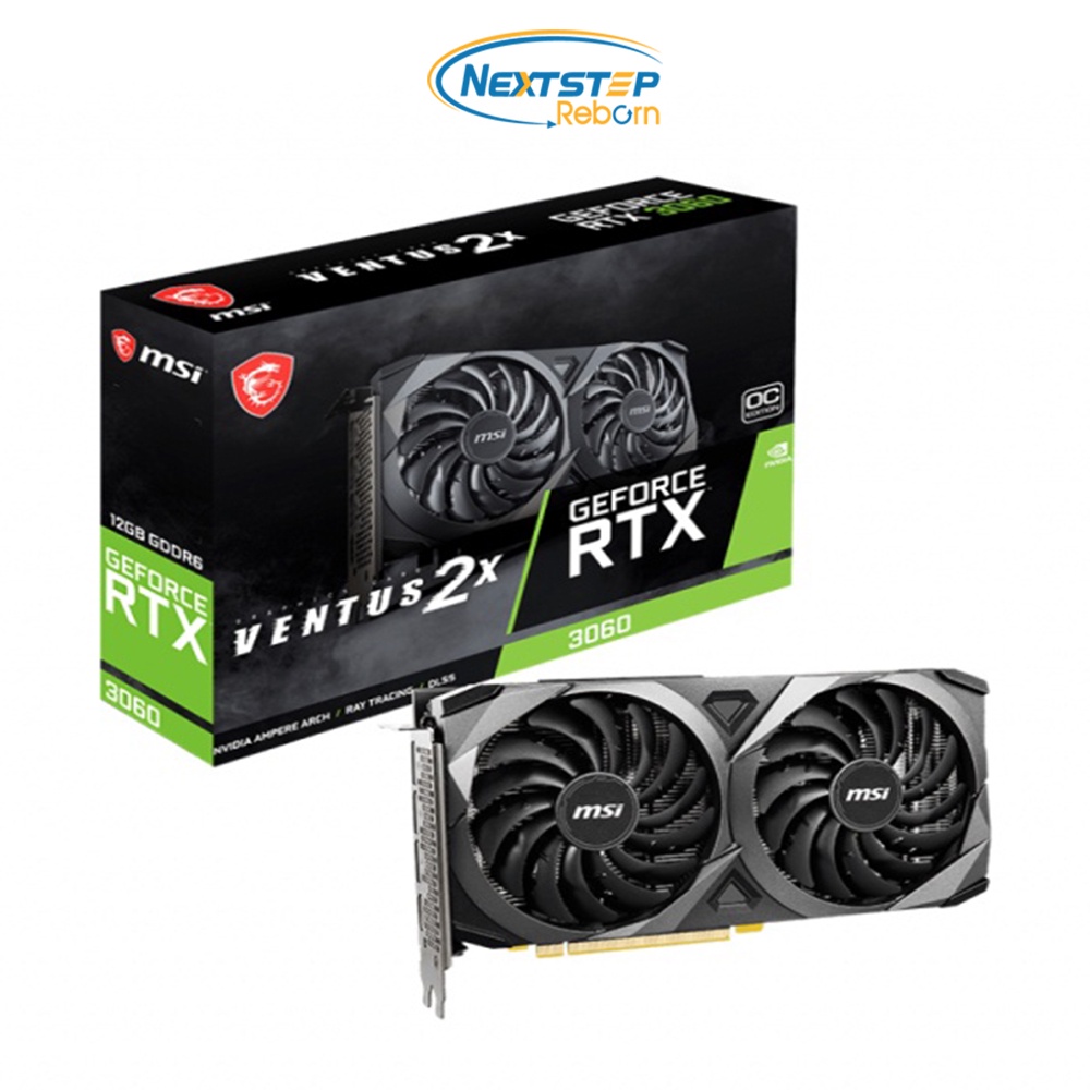 VGA (การ์ดแสดงผล) MSI GeForce RTX 3060 VENTUS 2X 12G ( ยังไม่ลดแรงขุด )