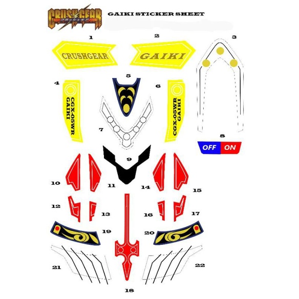Gaiki Sticker Crush Gear กันน้ํา