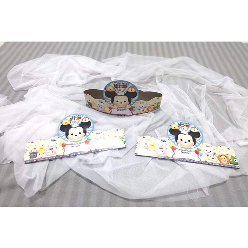 หมวกเด็กวันเกิดทรงกลม tsumtsum pony tayo รถแช่แข็ง Hello Kitty