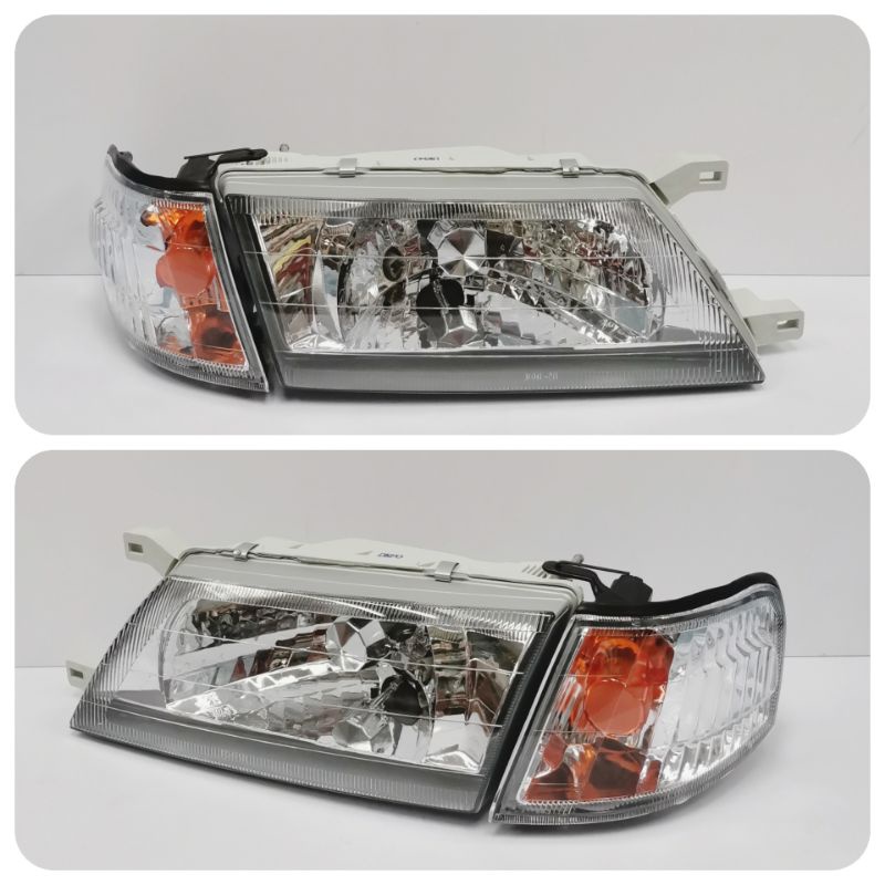 DEPO​ ไฟหน้าแต่ง​ ลายเพชรขาว​ NISSAN​ SUNNY​ B14​ 1995-1998​  DEPO​ ( LUCID)​