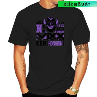 เสื้อยืดลําลอง ผ้าฝ้าย 100% แขนสั้น คอกลม พิมพ์ลาย Kpop Vixx สีขาว สําหรับผู้ชาย คู่รัก