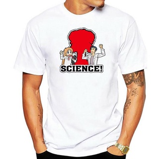 เสื้อผ้าผชเสื้อยืด ผ้าฝ้าย 100% พิมพ์ลายการ์ตูน Nichijou Science Teacher พลัสไซซ์ S-3XL สีดํา สําหรับผู้ชายS-5XL