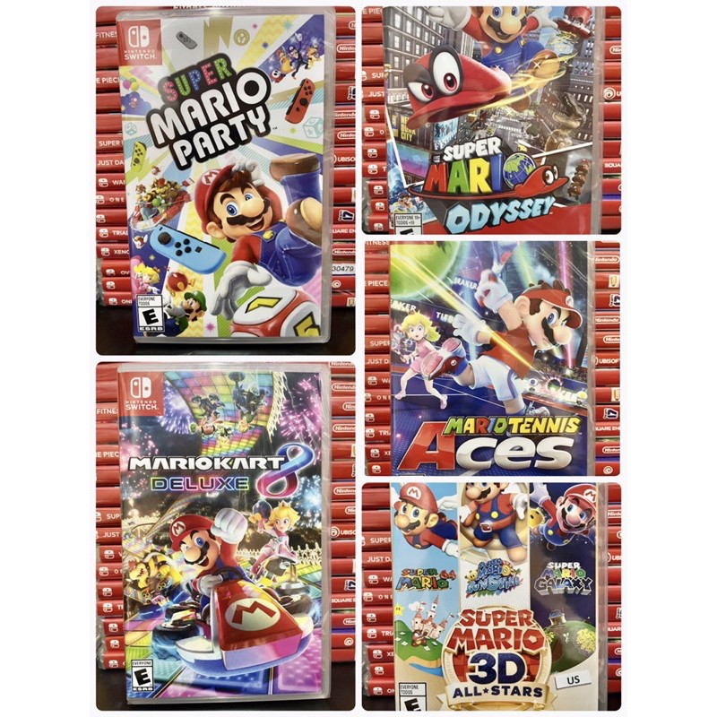 Mario Party / Mario Odyssey / Mario Kart 8 deluxe / Mario Tennis Aces / Mario Sonic Olympic games Ni