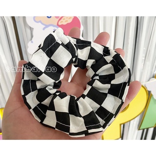 ยางมัดผม ลายตาหมากรุกCheckered Hair Rubber Band