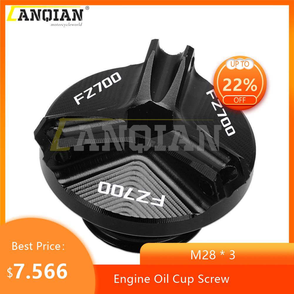 M28*3 Motorcycle Engine Oil Cup For Yamaha FZ700 FZ 700 1986 1987 1988 Filter Fuel Filler Tank Cover