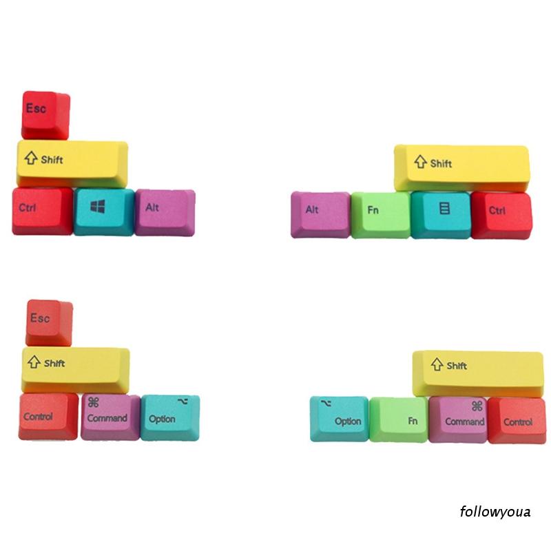 folღ Mac/WIN Mechanical Keyboard Keycaps OEM Profile PBT CMYK Modifiers 10 Key Keycap
