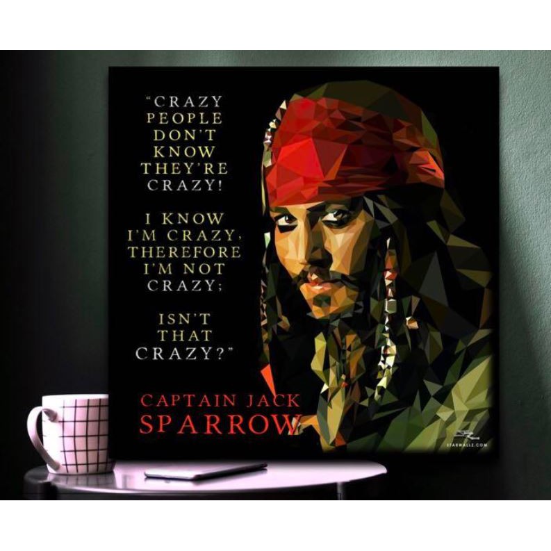 Jack Sparrow : กรอบโปสเตอร์ Pop Art