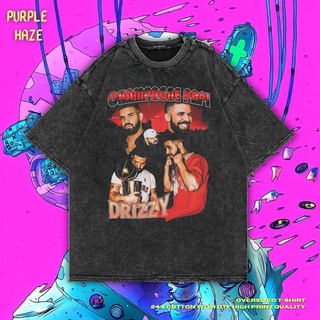 เสื้อยืด ขนาดใหญ่ พิมพ์ลาย Haze Drizzy Drake Champagne Fire สีม่วง | หินล้างทําความสะอาด | เสื้อยืด พิมพ์ลาย Drake | เสื