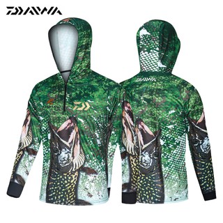 (พร้อมส่ง) Baju Pancing DAIWA เสื้อแจ็กเก็ตแขนยาว มีฮู้ด ระบายอากาศ ป้องกันรังสียูวี สําหรับตกปลา