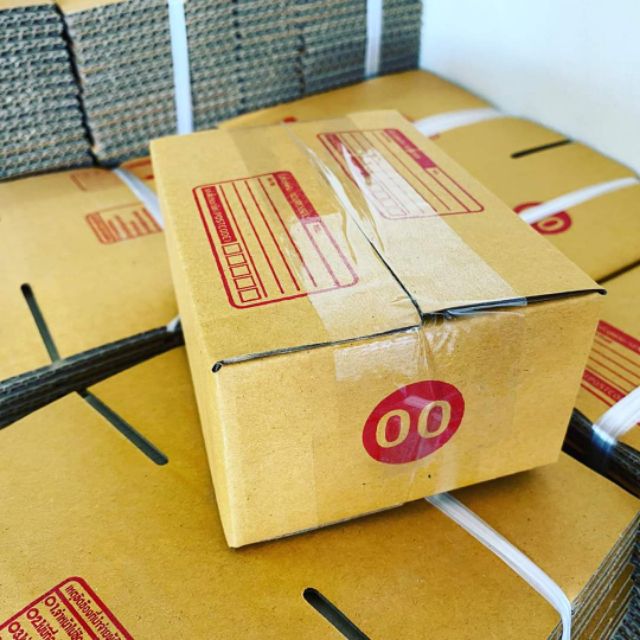 กล่องเบอร์ 00 พิมพ์จ่าหน้า แพกละ 20 ใบ ขนาด 9x14x6 CM