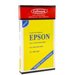 Fullmark RF-LQ1170 PACK3 ผ้าหมึกชนิดเติม สำหรับ Epson LQ.1170/1050/800/300/MX.100 (13mmX10m) 1กล่อง มีผ้าหมึก 3 ชิ้น ...