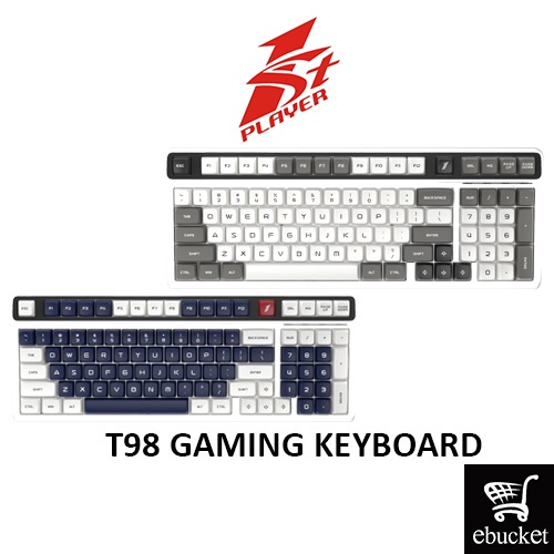 ผู้เล่นที่ 1 T98 Keyboard 98 - Key Gateron pro 2.0 สวิตช์สีแดง/เหลือง