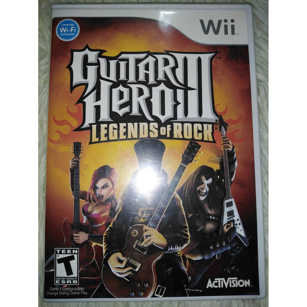 [เหลือ 246.5ใส่ CLUN150 ] Wii​ -​ Guitar Hero III Legends of Rock (us)​*ใช้จอยเล่นได้