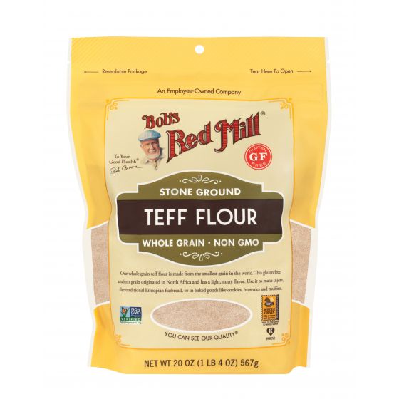 Bob's red mill gluten free Teff Flour 567g. กลูเตนฟรี แป้งเเทฟฟ์ 567กรัม