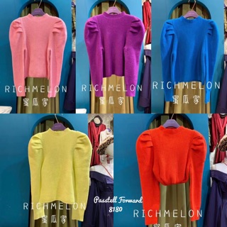 Korea knitting long sleeve top แขนยาวผ้าไหมพรมเรียบแต่เกร๋ ดีเทลแขนจับจีบ